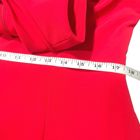 Black Halo Women's Sleeveless Twist Neck Sheath Dress - Red Career Size 12‎ - Picture 8 of 9